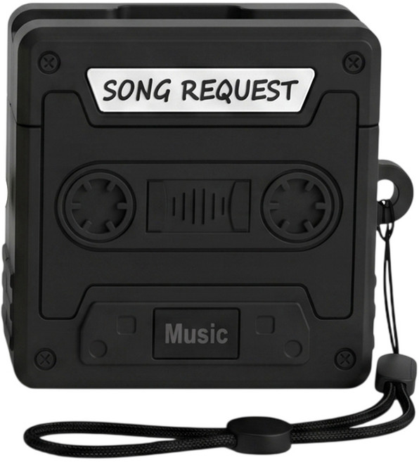 갤럭시 버즈4 / 버즈4프로 케이스 레트로 카세트 테이프, 1개, 블랙, 갤럭시 버즈4프로 / 버즈4