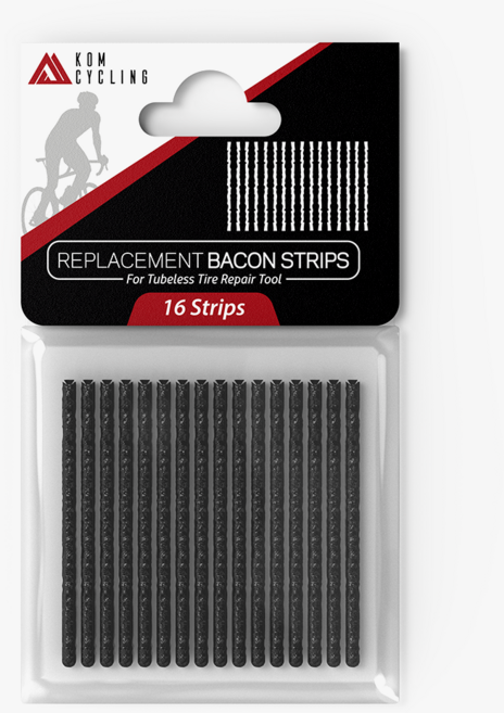 콤사이클링 자전거 튜블리스 타이어 펑크 수리 빵꾸 지렁이 끈끈이 16조각, 1세트, 블랙