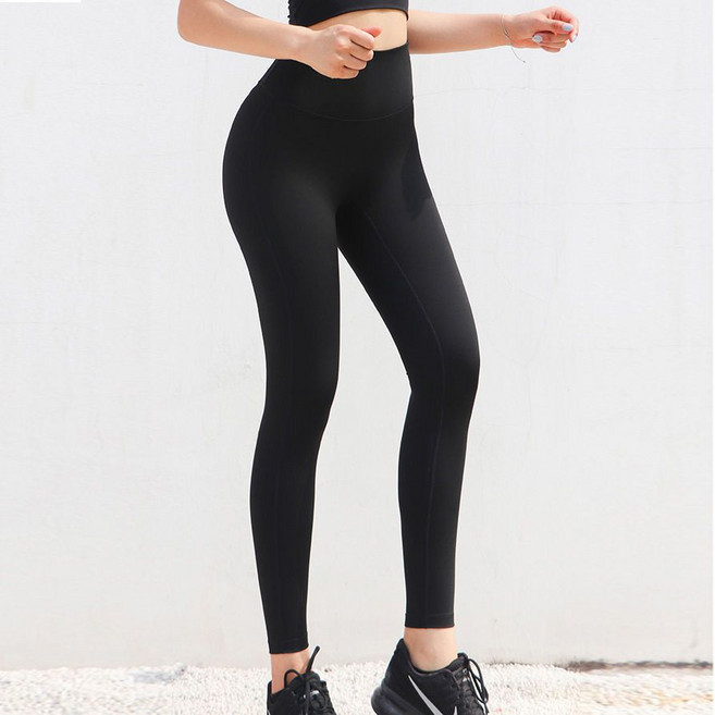 春夏瑜伽緊身九分長褲女網紗運動健身褲, 1個, 2020款純黑 無網紗M碼（送贈品）