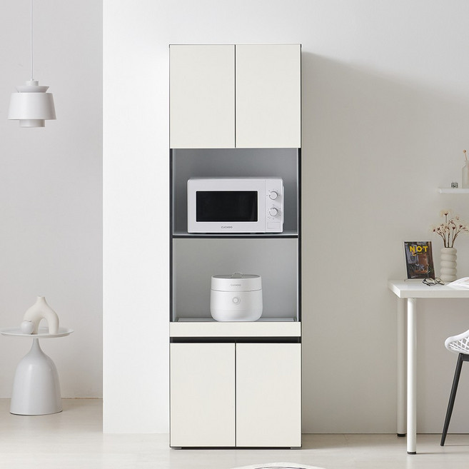 오브제 전자 렌지 밥솥 수납장 선반 렌지대 600, 4단, 오브제 600 렌지대, 코지화이트
