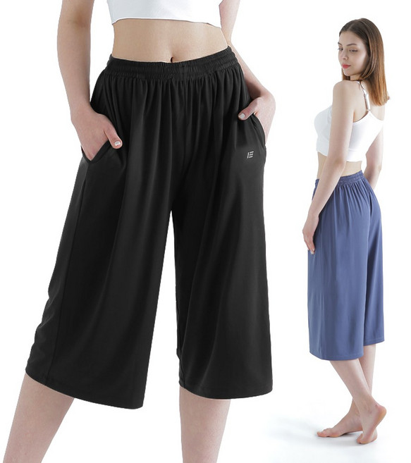 베니블루 여성 아이스 와이드 8부팬츠_B32PT951