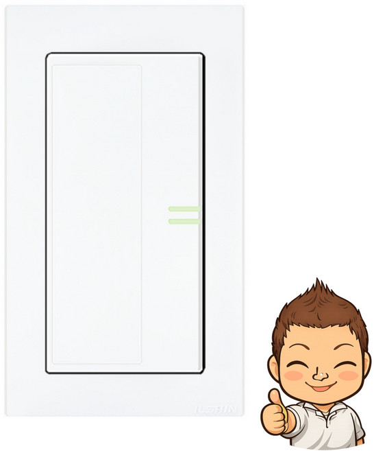 일신전기 매입 와이드 스위치 1구 야광표시 국산, 3개