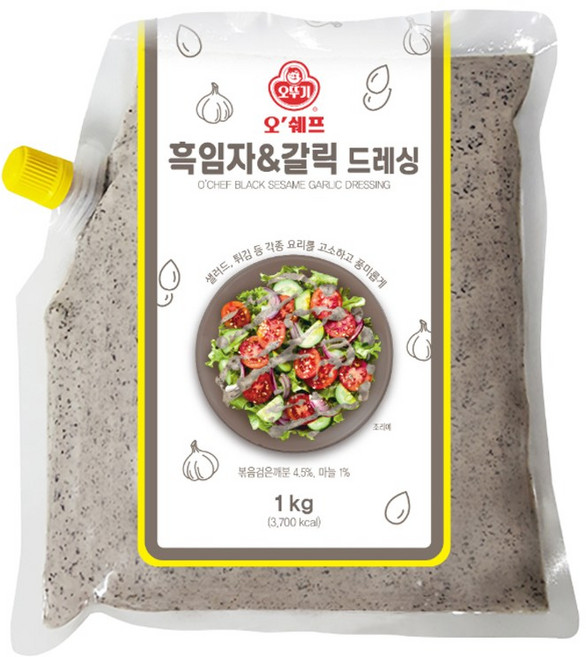 오쉐프 흑임자&갈릭드레싱, 1kg, 3개