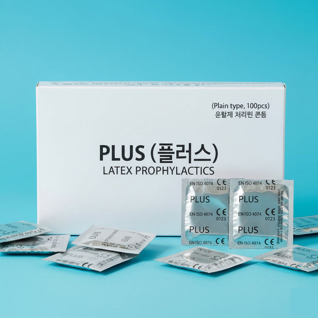 프리미엄 대용량 콘돔 플러스 초박형 벌크, 100개입, 1개