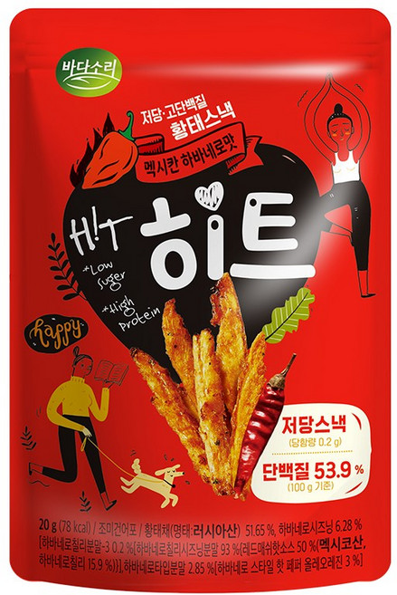 저당 고단백 황태스낵 히트 멕시칸 하바네로맛, 1개, 20g