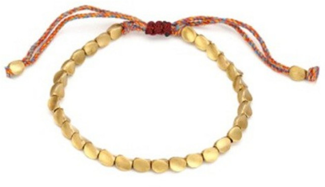 핸드메이드 수제 구리구슬 티베트어 여성팔찌 로프체인 남성패션팔찌 골드컬러