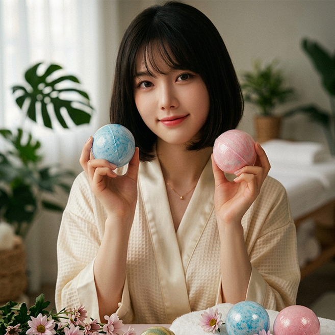 허브플러스 단밤 바스볼 거품입욕제 6종 선물세트, 100g, 6개