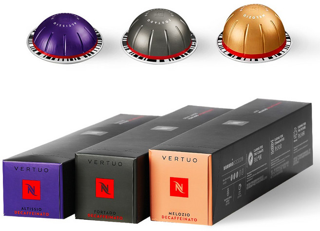 (리빙스쿨) 네스프레소 버츄오 정품 캡슐 디카페인 베스트 3종 세트, 12.5g, 1세트, 30개입