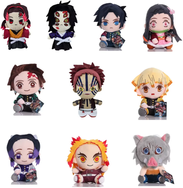 워니미니 귀멸의칼날 가챠 뽑기 데포르메 인형 바디필로우 23CM 10종 가능!, 1개, 기유