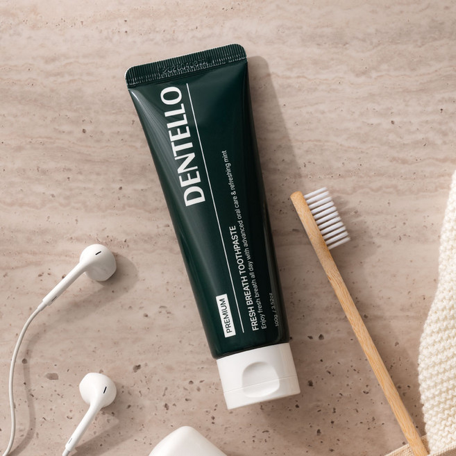 덴텔로(DENTELLO) 프레시 브레스 프리미엄 치약, 100g, 2개