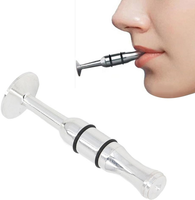 트럼펫 트롬본 색소폰 클라리넷 혼을 위한 엠보큐어 트레이닝 키트 구강 근력 트레이너 합금 스틸 트레이너 립 머슬 빌더 마우스피스, 트롬본 목관 색소폰 프렌치 혼을 위한 엠보큐어 트레이너, 1개