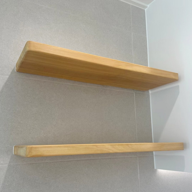 인테리어 무지주 원목 벽선반, 1단, 무도장