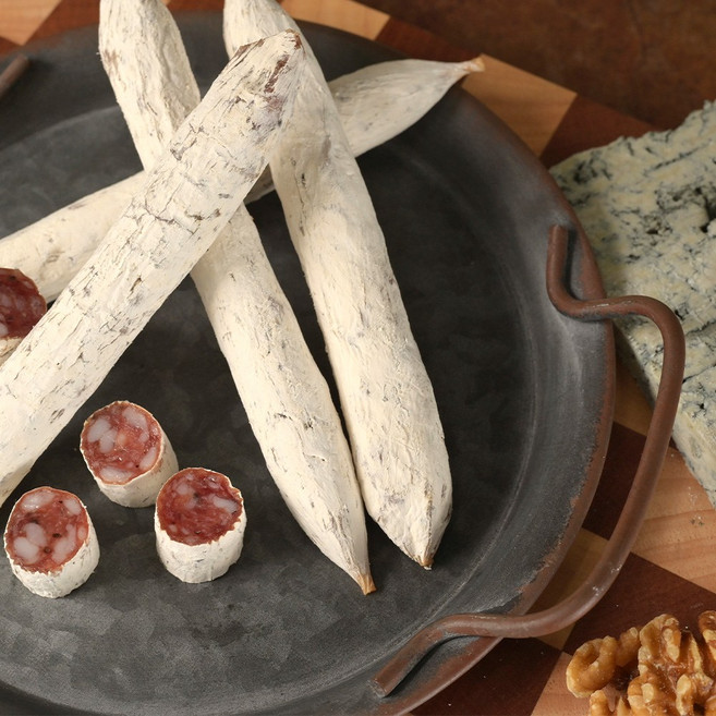 소시송 블루치즈&호두(Saucisson Blue Cheese&Walnut) 80g / 프랑스 정통 발효건조 소시지 / 와인 맥주 위스키 고급 간식, 1개