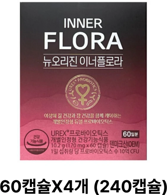 뉴오리진 여성 질 건강 유산균 이너플로라 30정, 선택옵션 - 쿠팡