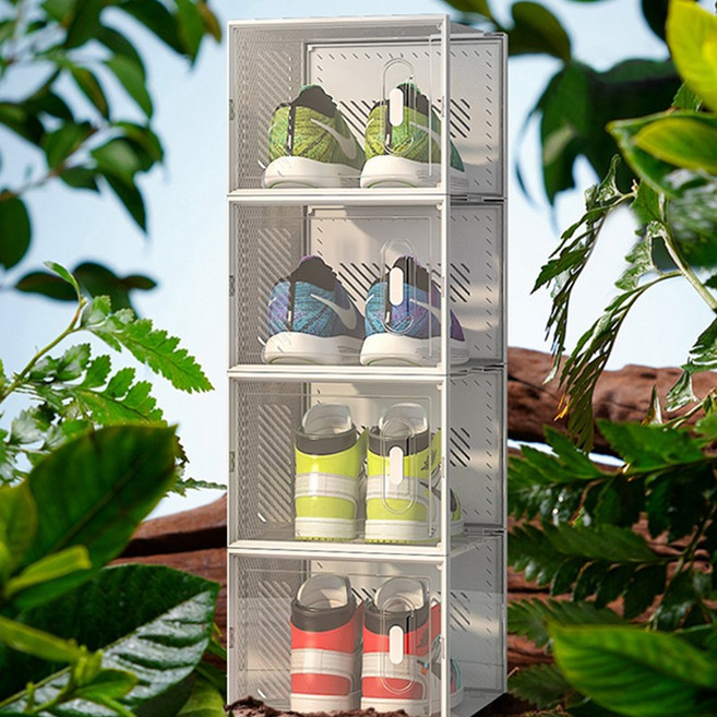 디모어 투명 수납 신발 정리 케이스, 4개