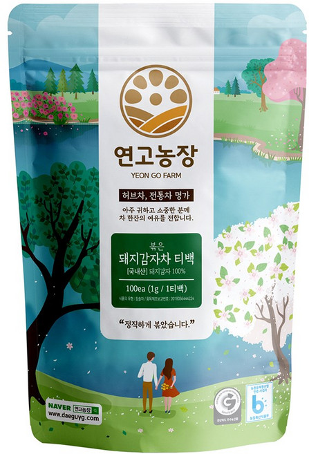 연고농장 볶은 돼지감자차 삼각티백, 1g, 100개입, 1개