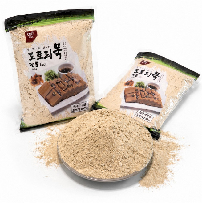 [빠른발송] 고운분말 도토리 묵 전분 국내가공 도토리 100%, 1개, 1kg