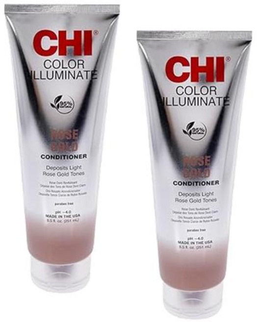 치 아이오닉 로즈골드 컬러 컨디셔너 CHI Ionic Color Illuminate Conditioners, 2개, 355ml