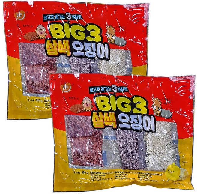 바른홀푸드 삼색오징어, 2개, 300g