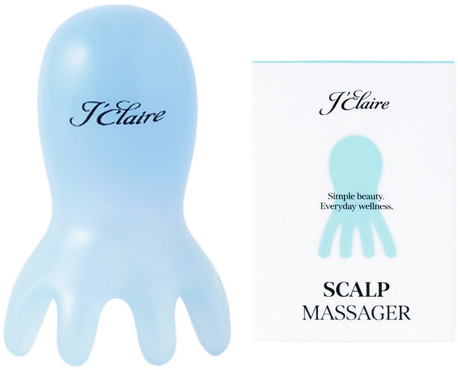 제이끌레르 문어 두피 괄사 마사지기, 블루, 1개