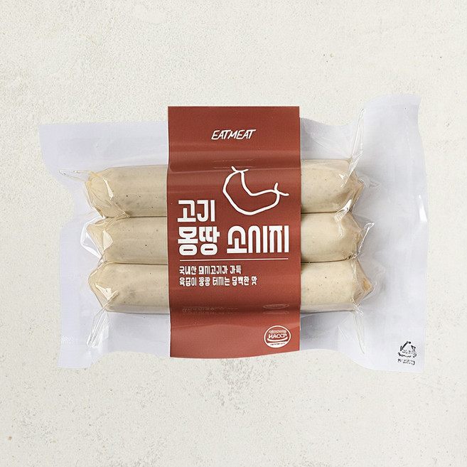 잇밋 고기 몽땅 소시지 수제소시지 아질산나트륨 전분 보존료 무첨가, 1개, 190g