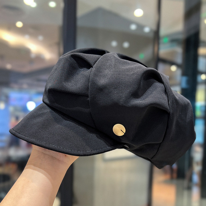 일본식 셔링 패치 팔각모자 여성 잉글리시 빈티지 베레모 봄가을 챙 스냅백