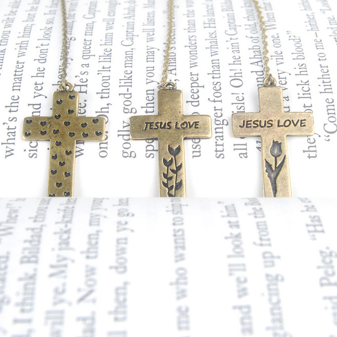 북키스 십자가 책갈피 금속앤틱책갈피 감성북마크, B2 04. 십자가 튤립, 1개