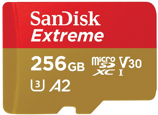 샌디스크 익스트림 마이크로SD 카드 SDSQXA1-256G, 256GB, 1개