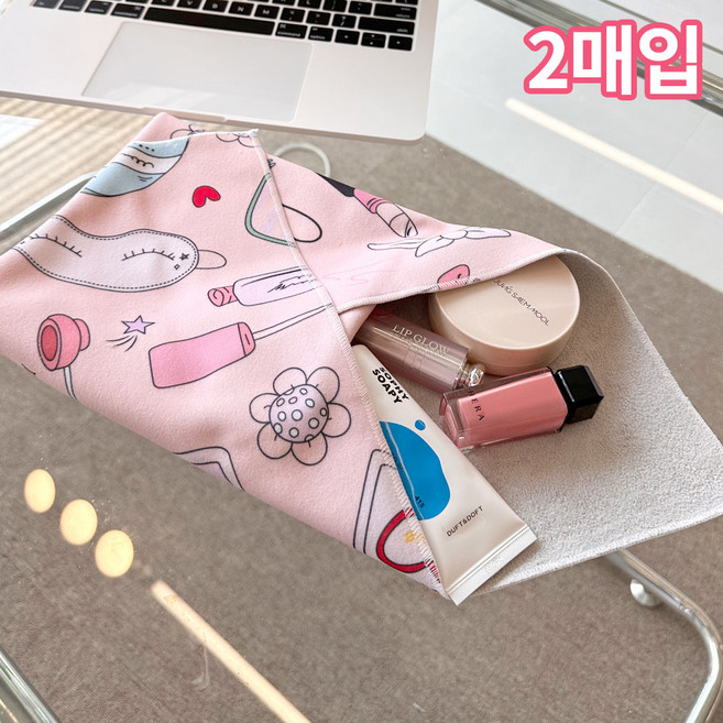 엘라운지 1+1 다용도 파우치 벨크로 매직 마술 자석 이너백