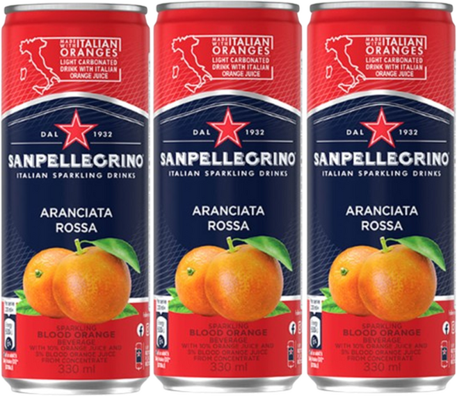 산펠레그리노 로싸 탄산음료, 330ml, 24개