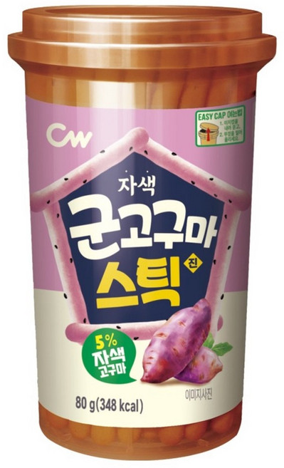 자색군고구마스틱, 2개, 80g
