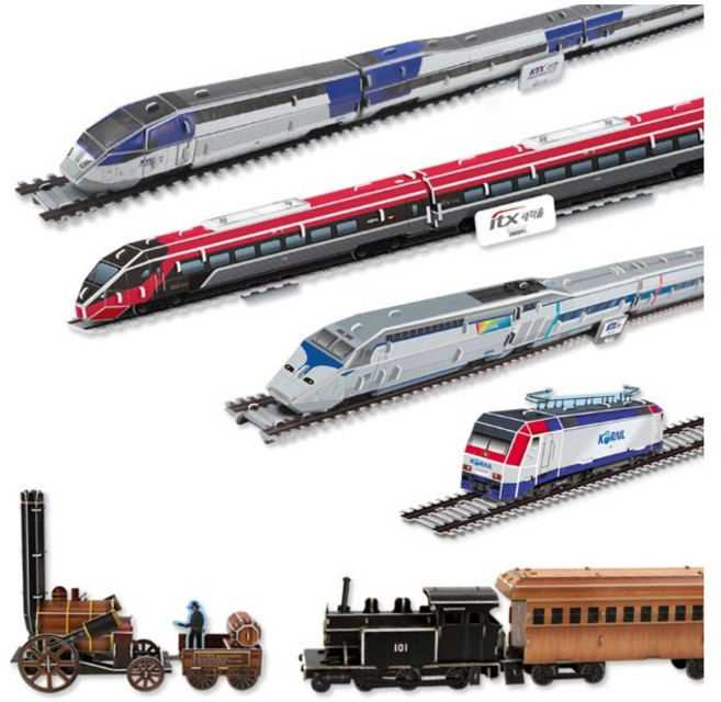 3D 입체퍼즐 [기차] 기차 6종 세트 /스콜라스/스콜라스 /뜯어만드는 세상