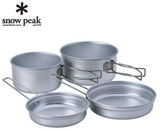스노우피크 캠핑용 티탄늄 쿠커세트 SCS-020R, 1개