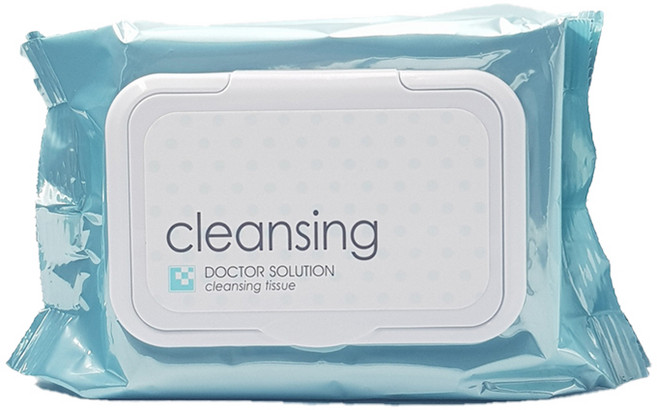 케어존 닥터 솔루션 클렌징 티슈 60매, 60매입, 1개