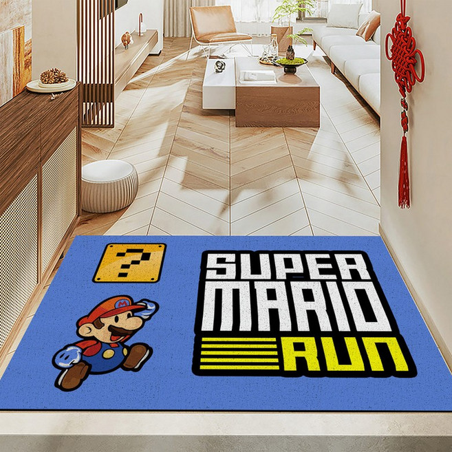 닌텐도 슈퍼 마리오 현관 발매트 미끄럼방지 침대 키즈 카페 사무실 상가 베란다 테라스, 1개, 2_디자인