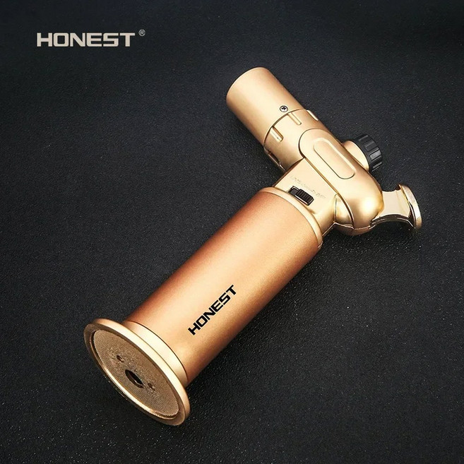 HONEST 금속 단일 및 이중 전환 팽창식 용접 건 방풍 라이터 야외 캠핑 바베큐 보석, Rose gold, 1개