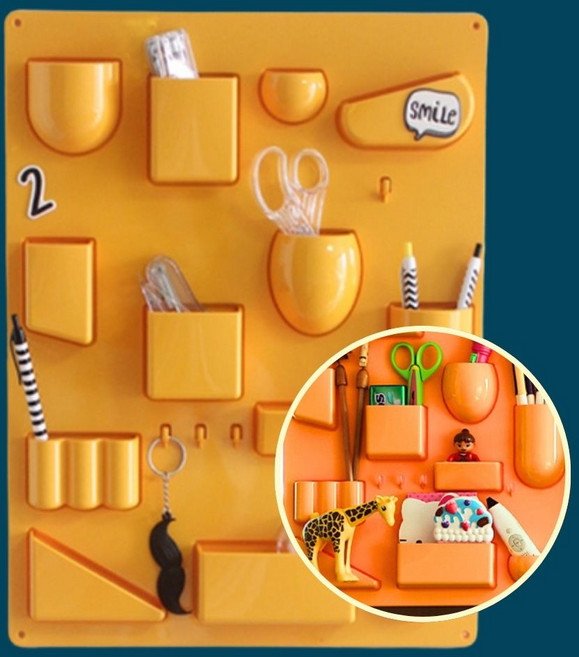 아폴로유텐 유텐 uten 스토리지보드 벽걸이 정리 수납 포켓 데스크테리어 벽면 수납함 아이방 작업실 수납함, 1개, 옐로우