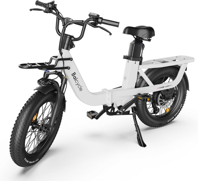 바이사이클 아오바이 마운틴 온 오프로드 20인치 전기 자전거, 화이트, 스틸