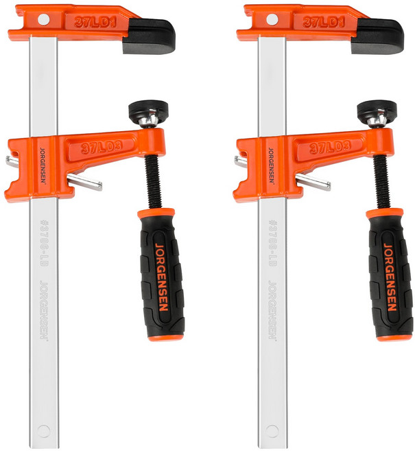 JORGENSEN 2PC 6인치 스틸퀵 F형 클램프 강력고정 목공용, 1세트