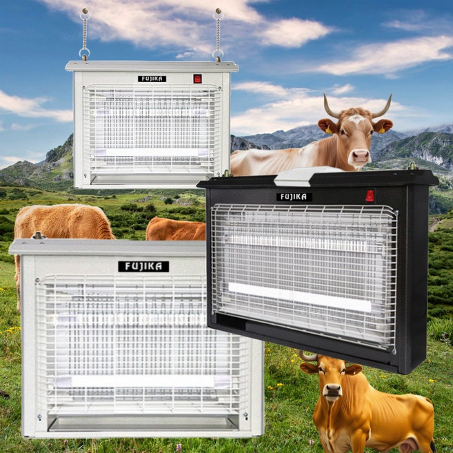 혀누닷컴 축사용 야외 led 날파리 퇴치기 대형 파리 모기 포충기 AC방식 BL 초절전 날벌레 포충등 잡는기계, 1번250평형-검정색