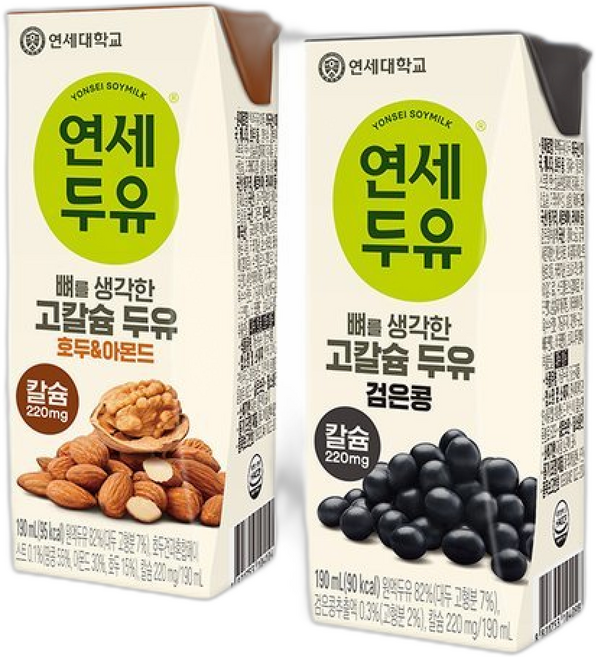 연세두유 뼈 고칼슘 검은콩+ 호두아몬드 총, 48세트, 1ml