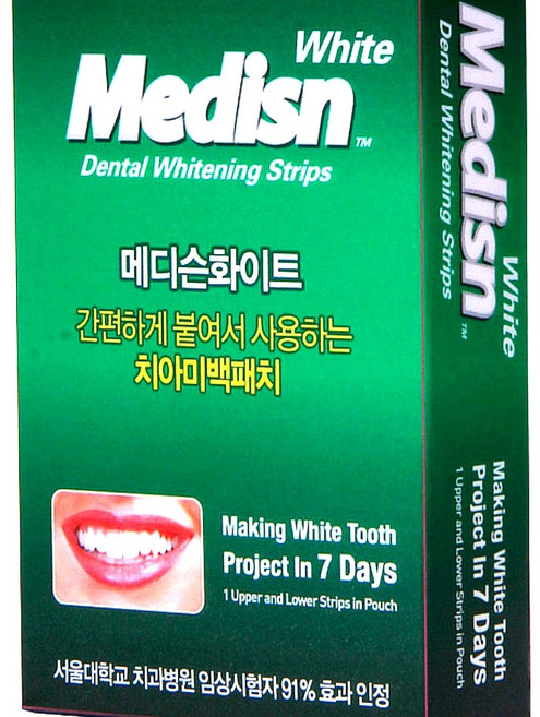 뉴 메디슨화이트 셀프 치아미백 패치 - 효과확실 2주 14일분 28패치 - 치아개선도 91% 1위, 2개