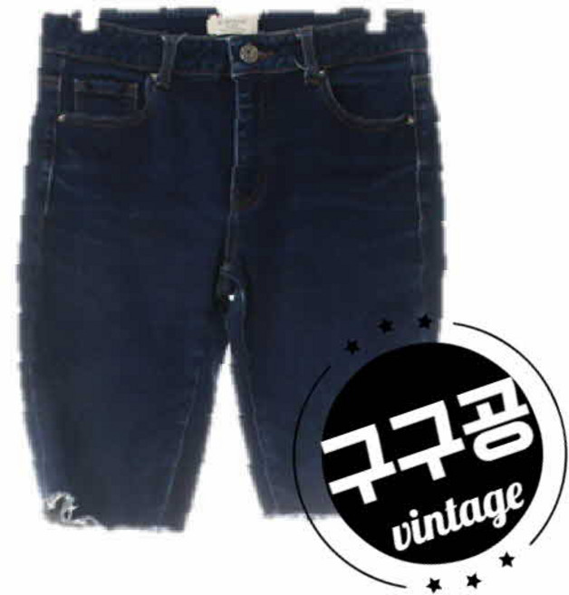 8651 지오다노 여성 여름 진청 5부 커팅 세미부츠컷 팬츠 [68]