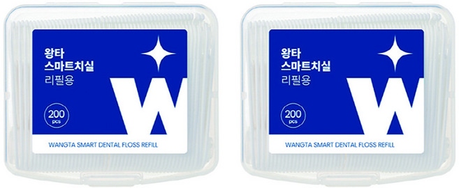 왕타 스마트치실 원터치 디스펜서 리필형 400개입, 1세트