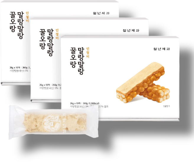 말랑말랑 꿀오랑 780g (26g x 10개 x 3팩) - 인절미, 1개