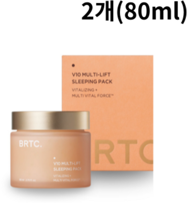 1+1 BRTC V10 멀티리프트 슬리핑팩 80ml 2개(리뉴얼), 2개