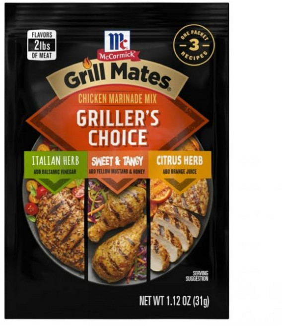 맥코믹 그릴 메이츠 그릴러스 초이스 치킨 마리네이드 믹스 31g, 4개, 4개