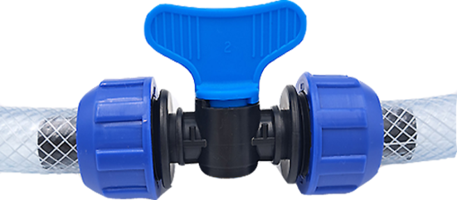 수도일자밸브 16mm 개폐식 커넥터 어댑터 물호스 연결구 부속 B-03, 1개