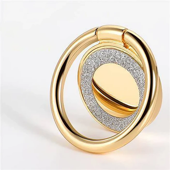 원형 접이식 아연 합금 폰 링 홀더 360도 ° 회전식 자석 거치대, 03 황금빛