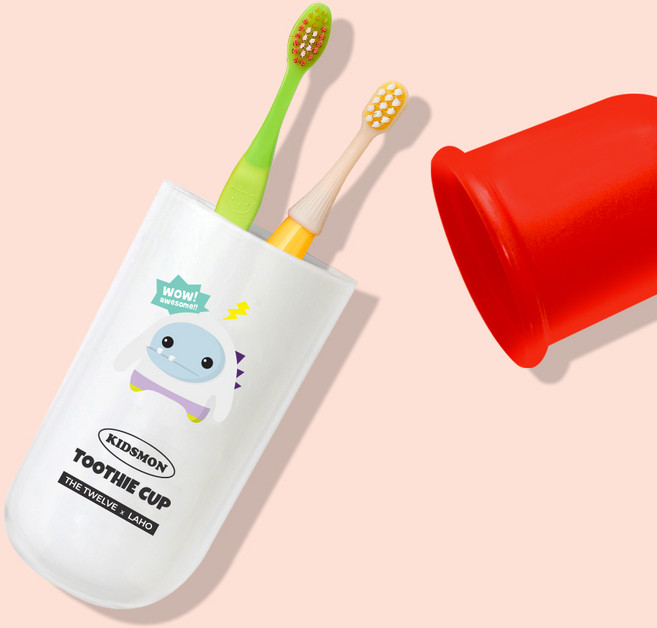 더트웰브 키즈몬 트리플 양치컵 칫솔케이스, 1